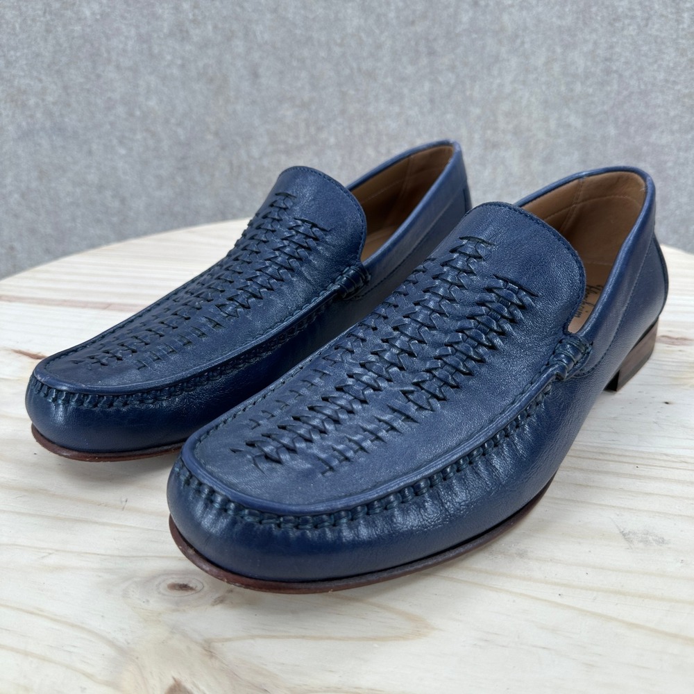 Florsheim Beaufort Weave Leather Loafers 11D Mens Slip On Dress Shoes Moc Toe - Picture 2 of 15